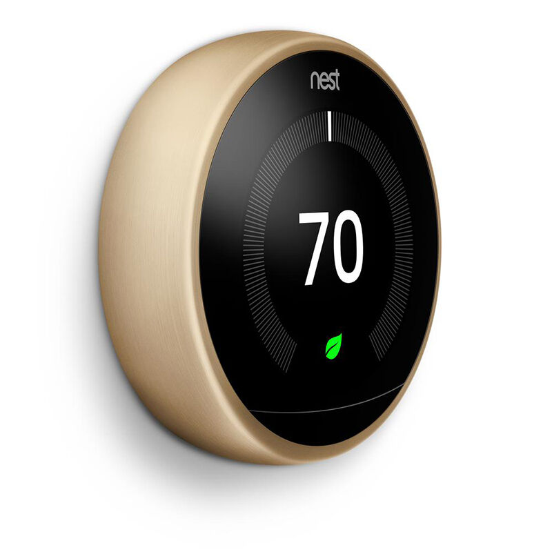 T3032US Google Nest Learning Thermostat 3rd Gen Smart Thermostat Brass